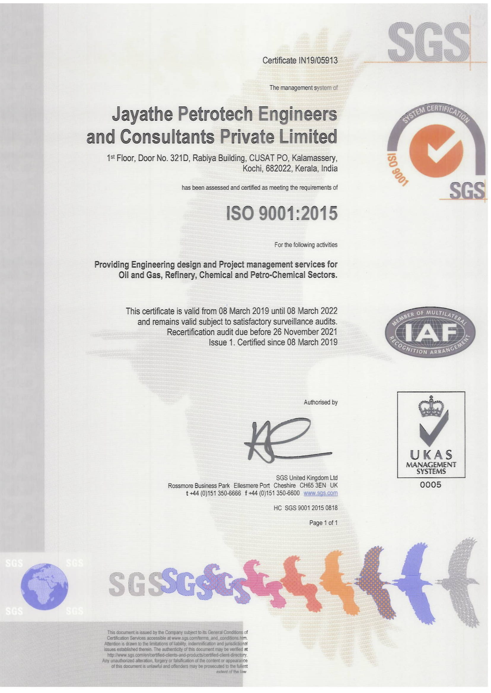 ISO Certificate